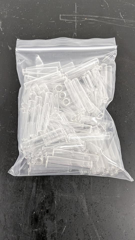 ESHATO 100 Pieces Glass Sample Vial, Liquid Sampling Small Glass